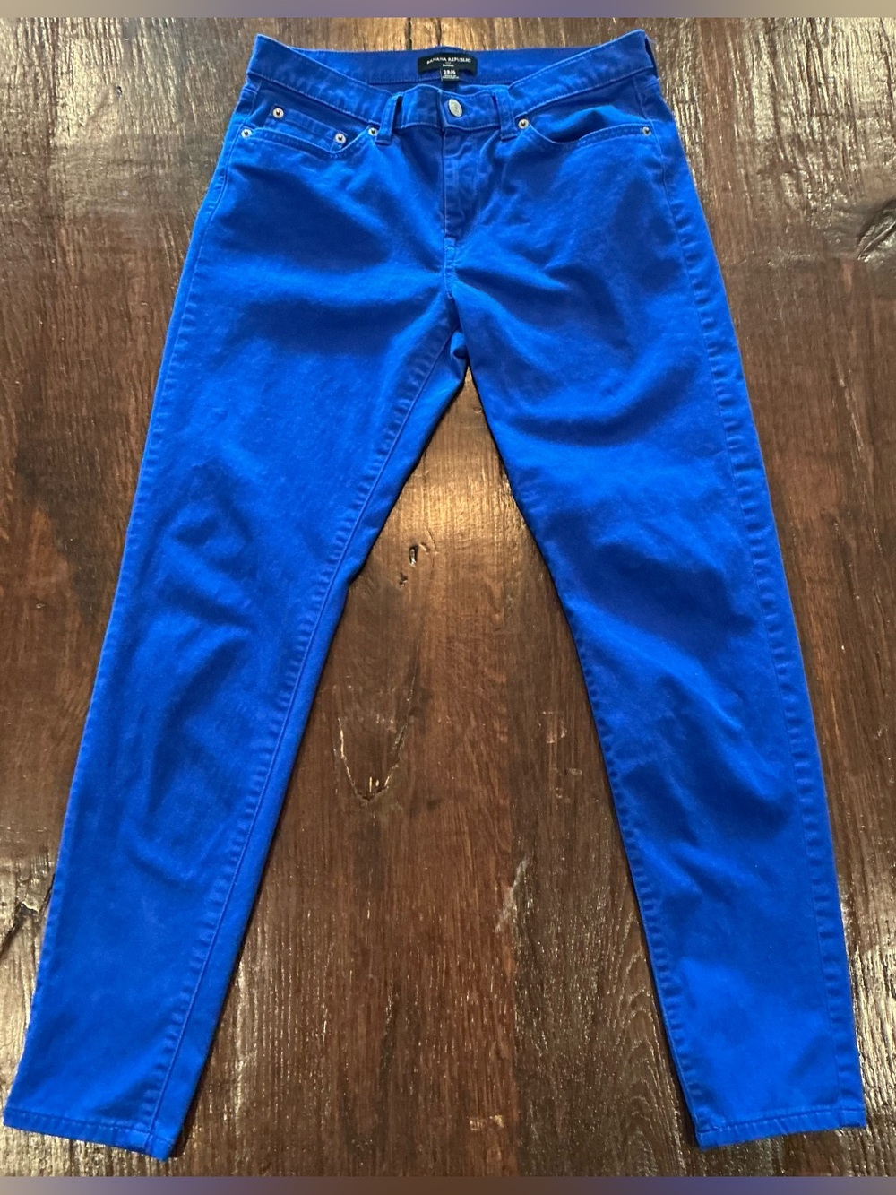 Banana Republic Skinny Sateen Cobalt Blue Stretch Pants Size 28 / 6